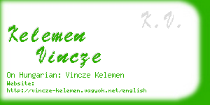 kelemen vincze business card